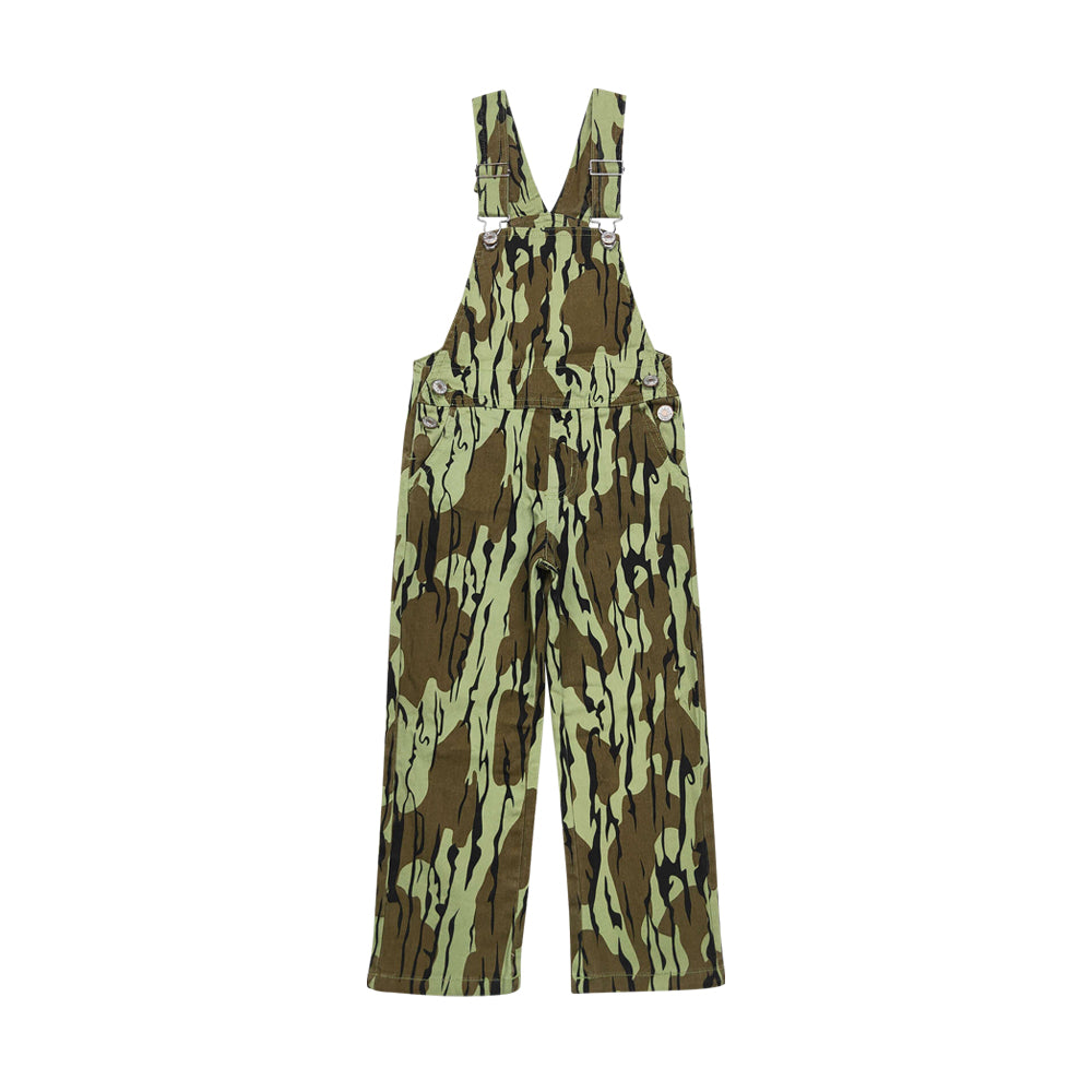 NO MOQ RTS P0534 Baby Kids Clothes Retro Bark Camo Print Sleeveless Wide Leg Overalls 202610