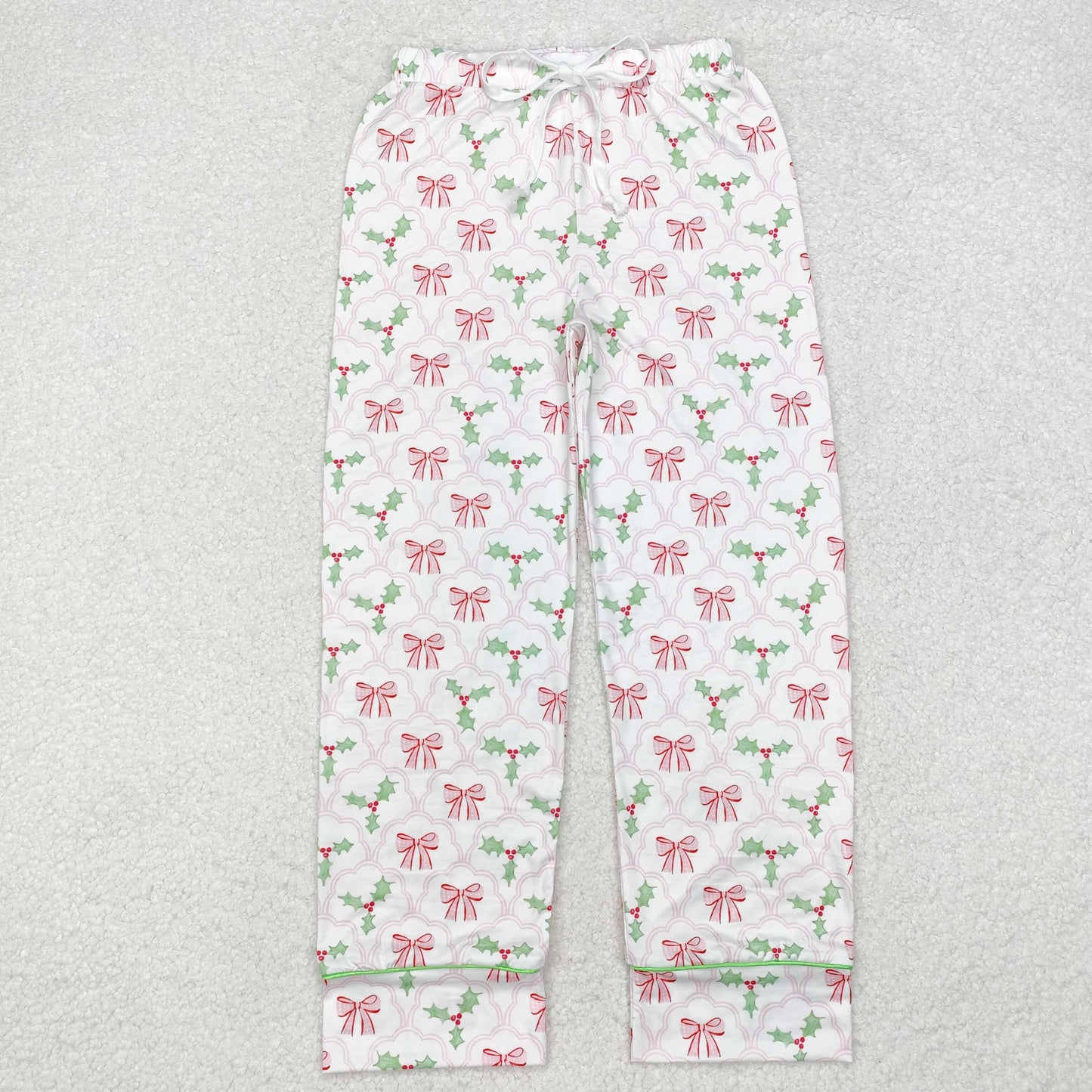 P0545 adult women pants Christmas bow sibling  long pajamas 202411 RTS