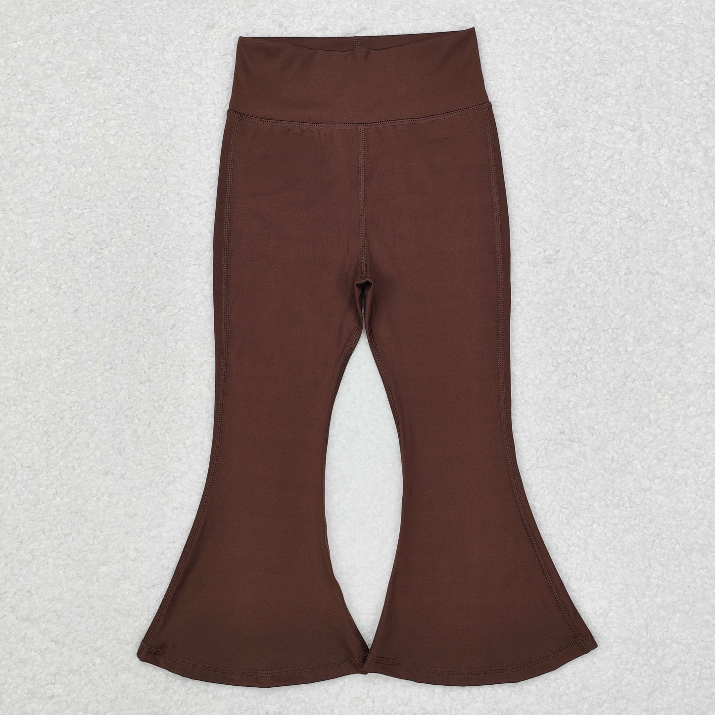 brown kids yoga purplish red P0571 long girl bell pants 202409 RTS