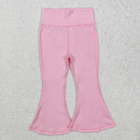 kids yoga light pink P0576 long girl bell pants 202501 RTS