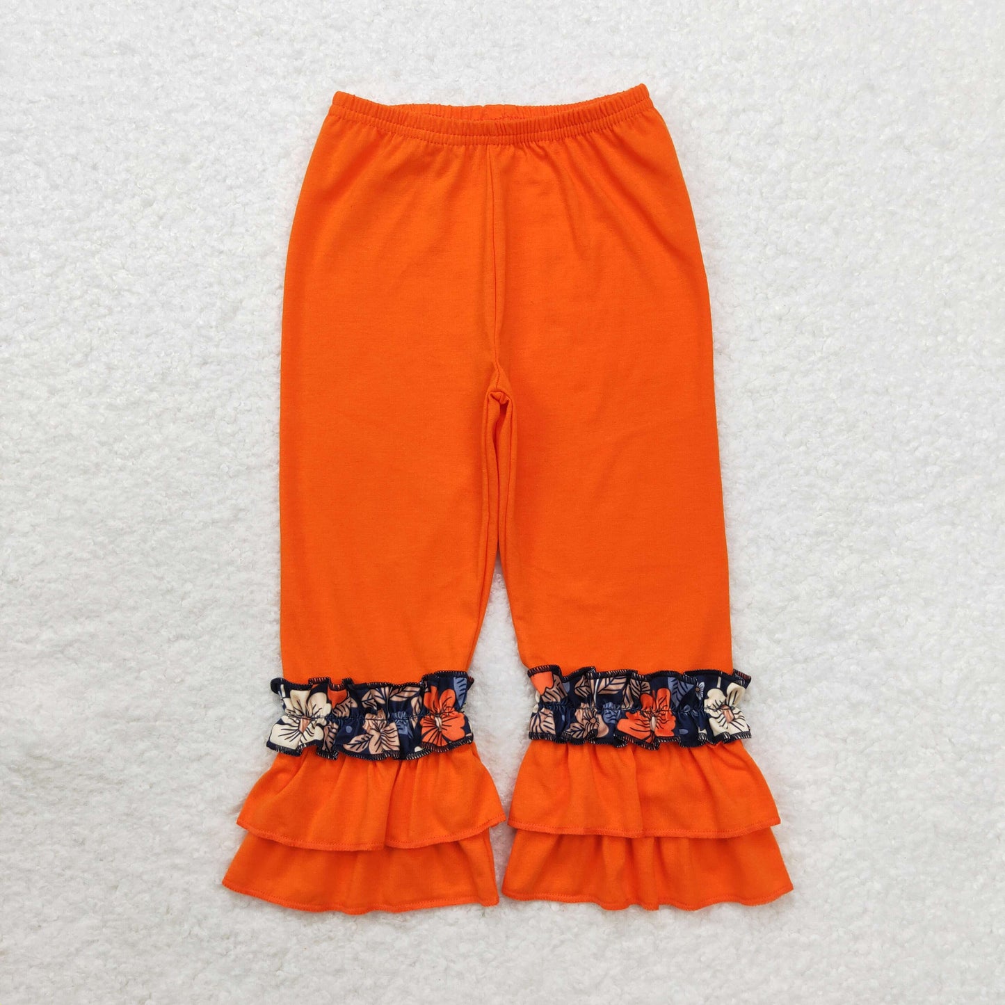 P0580 girl orange cotton long pants 202408 RTS