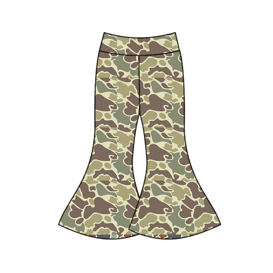 camo P0589 girl long bell pants preorder 202407 preorder