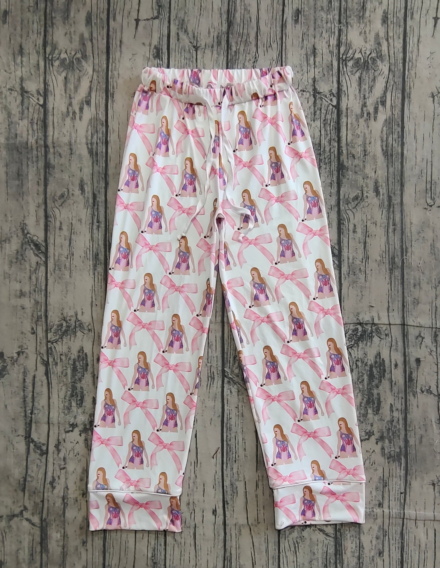 TS taylor swift bow sibling P0567 adult  long pajamas pants 202407 preorder