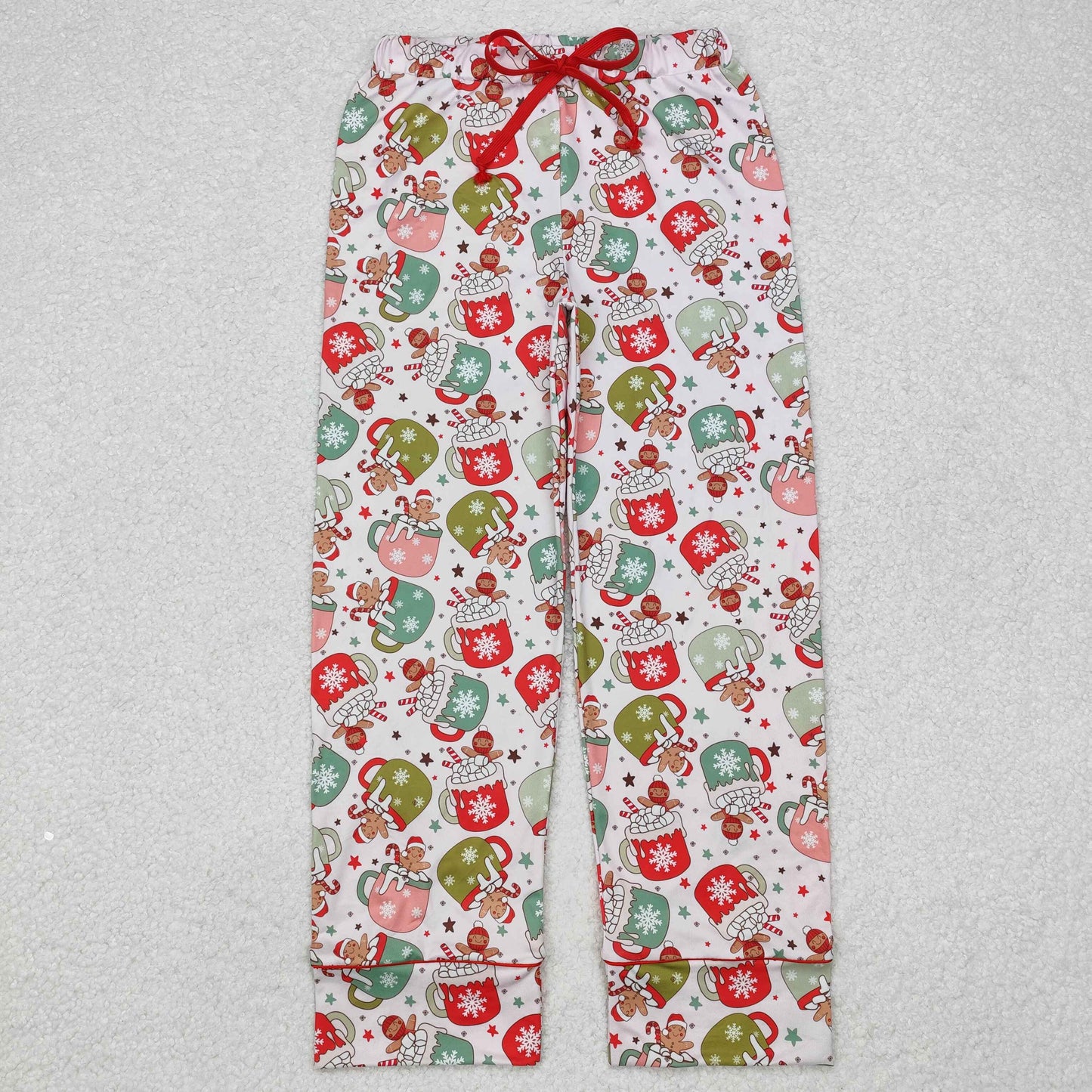 P0601 adult women pants sibling Christmas cup long pajamas 202411 RTS