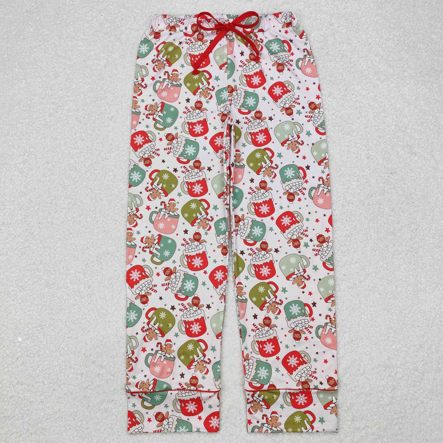 P0601 adult women pants Christmas cup sibling  long pajamas 202508 RTS
