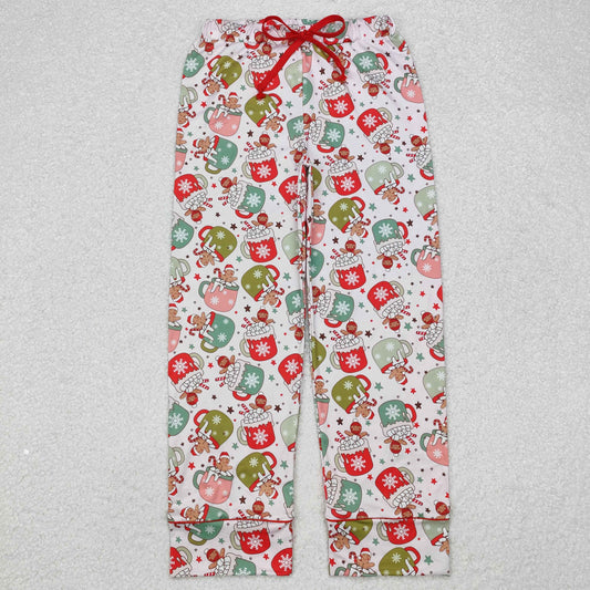 P0601 adult women pants Christmas cup sibling  long pajamas 202508 RTS