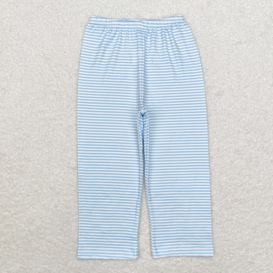 P0626 cotton Kids boy blue stripe long pants 202408 RTS