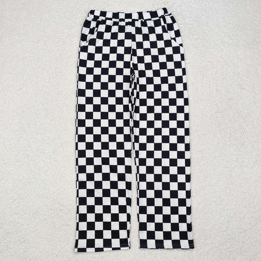 P0647 adult women pants sibling Checkerboard long pajamas 202411 RTS