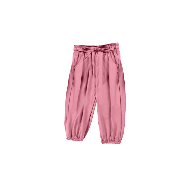 P0671 kids yoga pink sports girl long pants preorder 202410