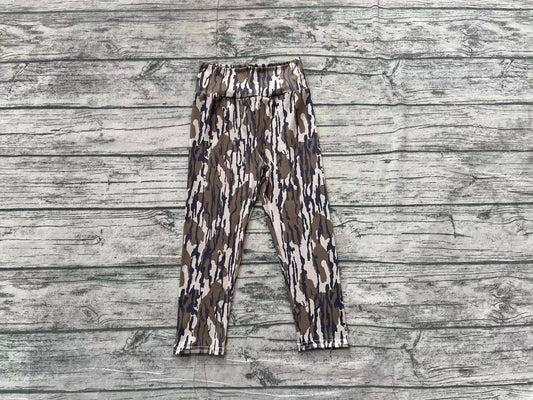 P0689  kids yoga camo  girl long pants preorder 202412