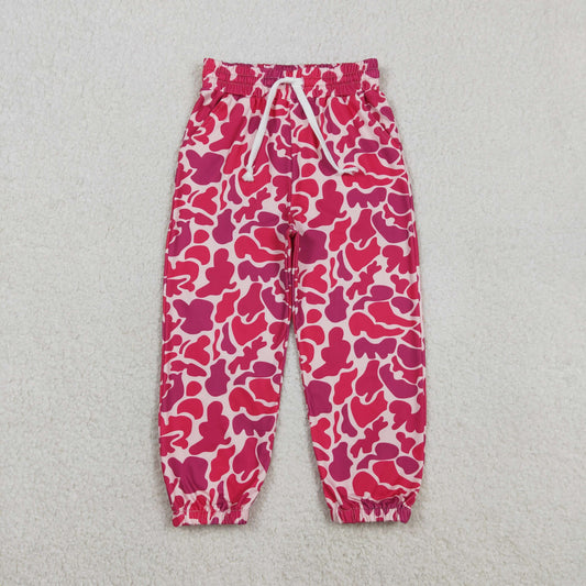 P0696   kids pink camo  girl long pants RTS