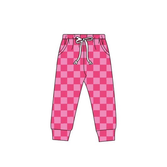 P0703 adult women long pajamas pants checkerboard 202409 preorder