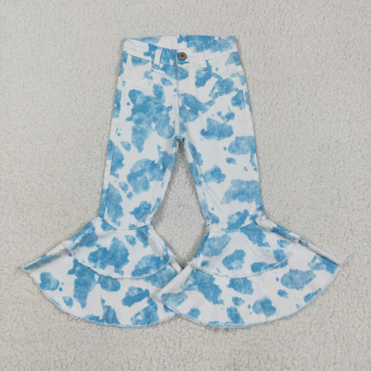P0762 Girls Western  BLUEdenim jeans pants 202504 RTS