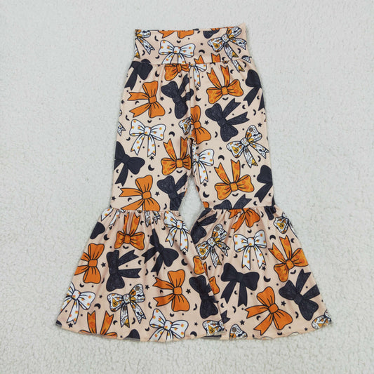 P0776 bow fall girl bell bottom long pants 202508 RTS