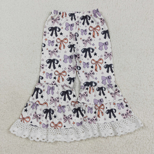 P0783 bow fall girl bell bottom long pants 202508 RTS
