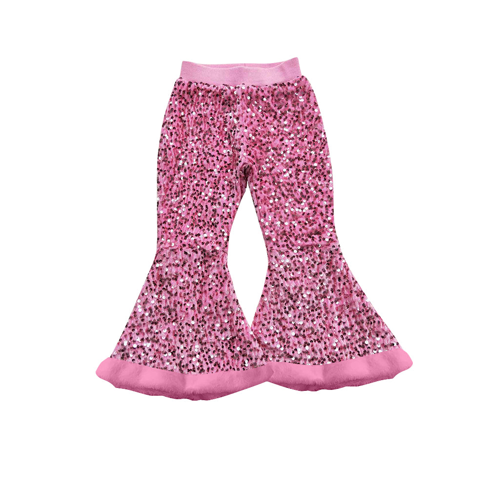 P0794 pink girl  sequin pants 202508 preorder