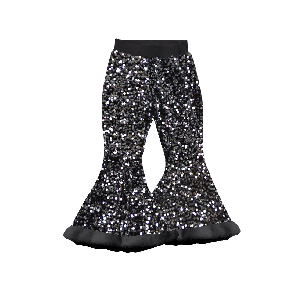 P0799 black girl  sequin pants 202508 preorder