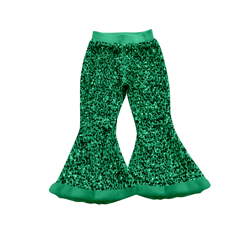 P0802 green girl  sequin pants 202508 preorder