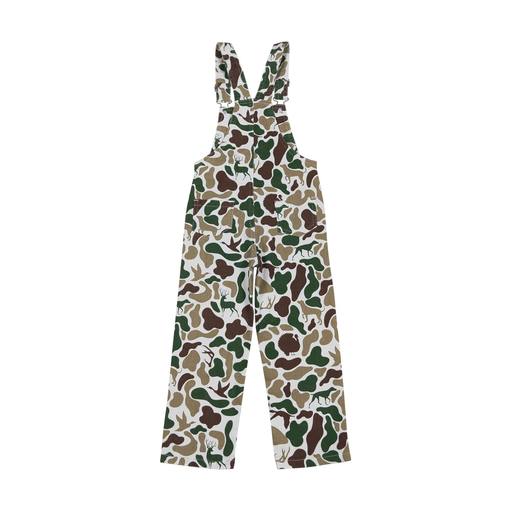 NO MOQ RTS P0828 Baby Kids Clothes Animal Hunting Camo Print Sleeveless Adjustable Strap Overalls 202610