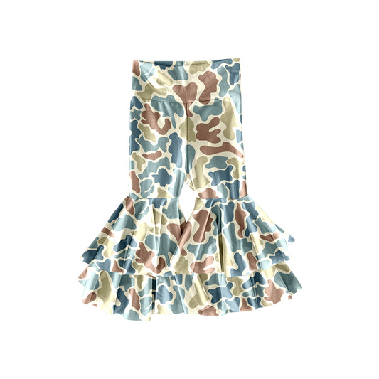 P0892  yoga CAMO DOG DUCK girl bell bottom long pants 202509 PREORDER