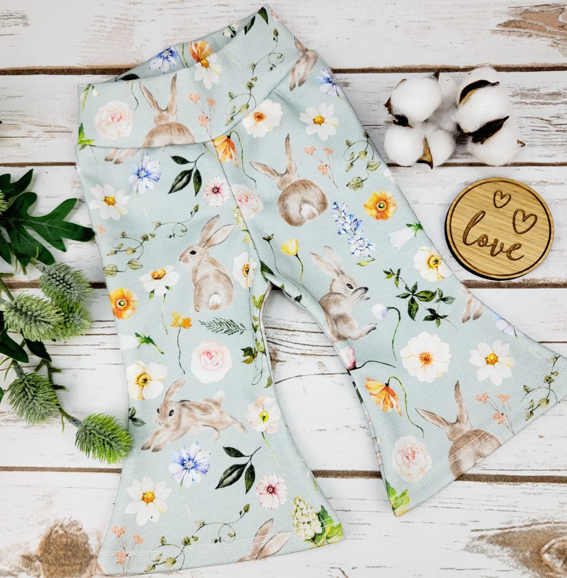 P0964  Easter rabbit GIRL summer PANTS 202511 preorder