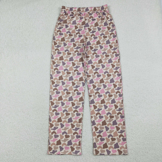 P1001 camo pink adult Women pants  long pajamas 202512 RTS