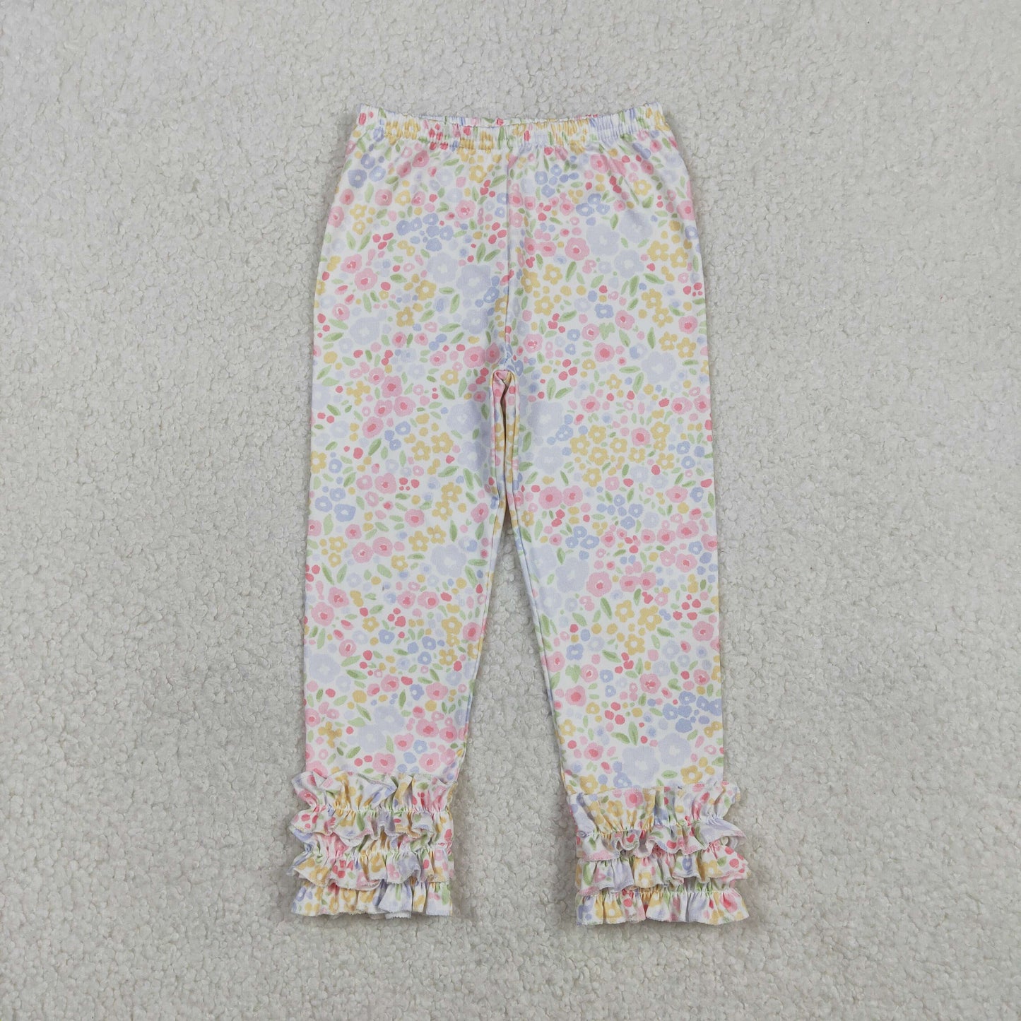 P1005 flower ruffle  GIRL summer PANTS 202601 RTS