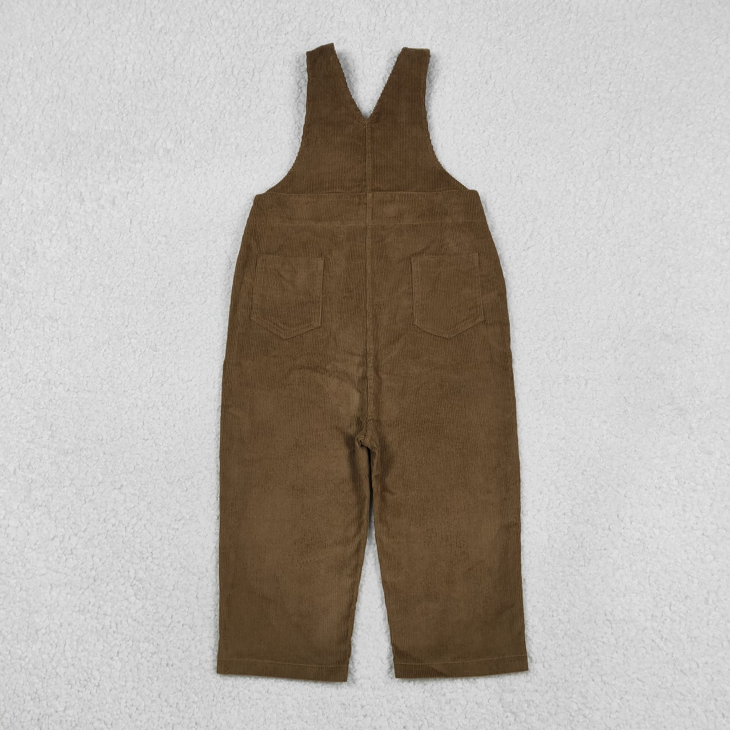 P1043 cotton Kids Solid Corduroy Bib Overalls Adjustable Strap Toddler Casual Jumpsuit  202607 RTS