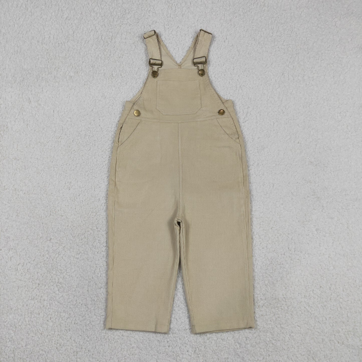 P1044 cotton Kids Solid Corduroy Bib Overalls Adjustable Strap Toddler Casual Jumpsuit  202607 RTS