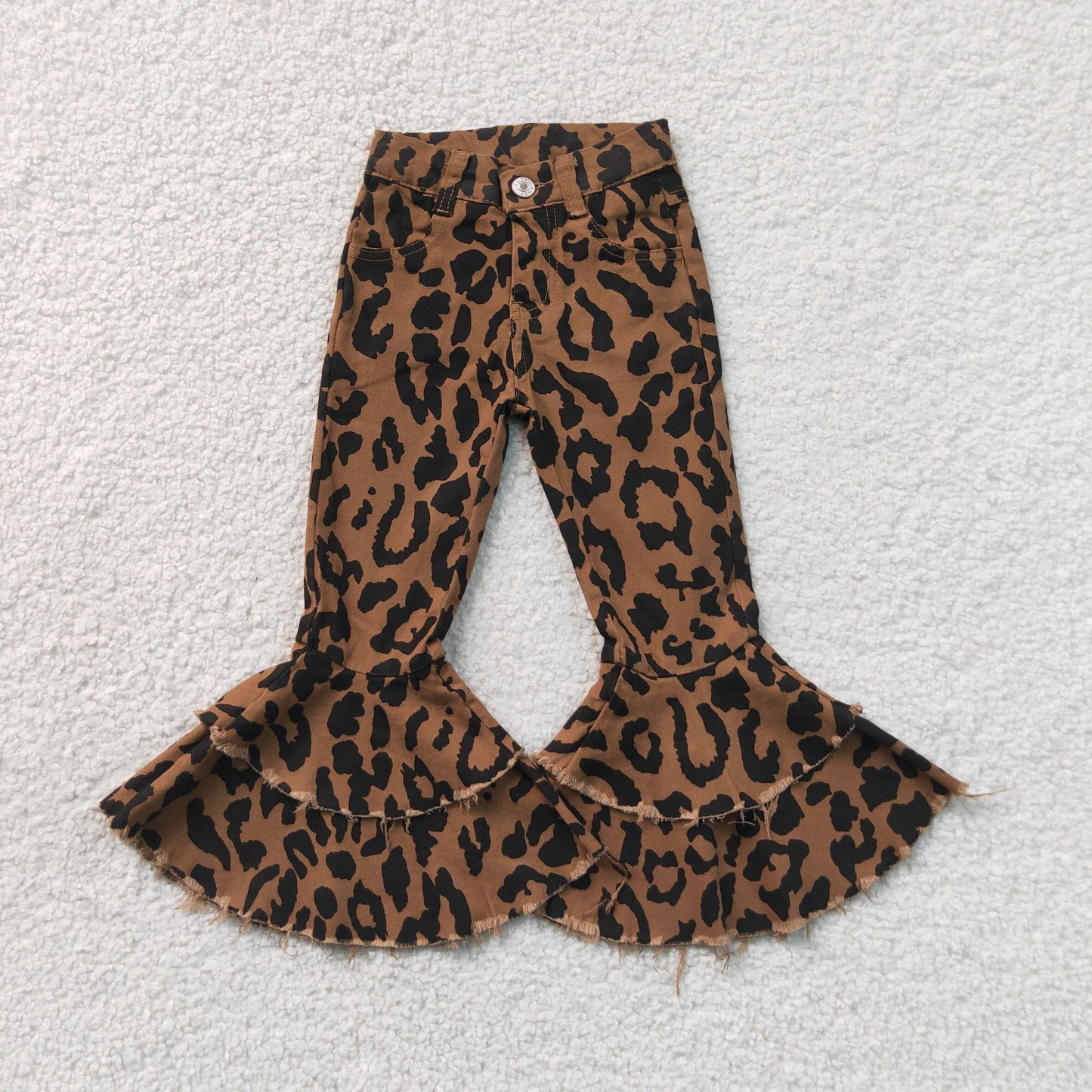 P1050   girls leopord Denim Pants 202607 RTS