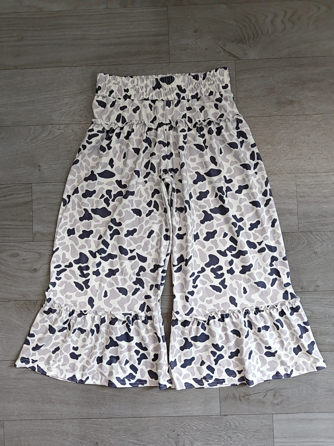 Preorder P1054 Yoga Camo Print Girls Wide Leg Pants  girl outfit 202608