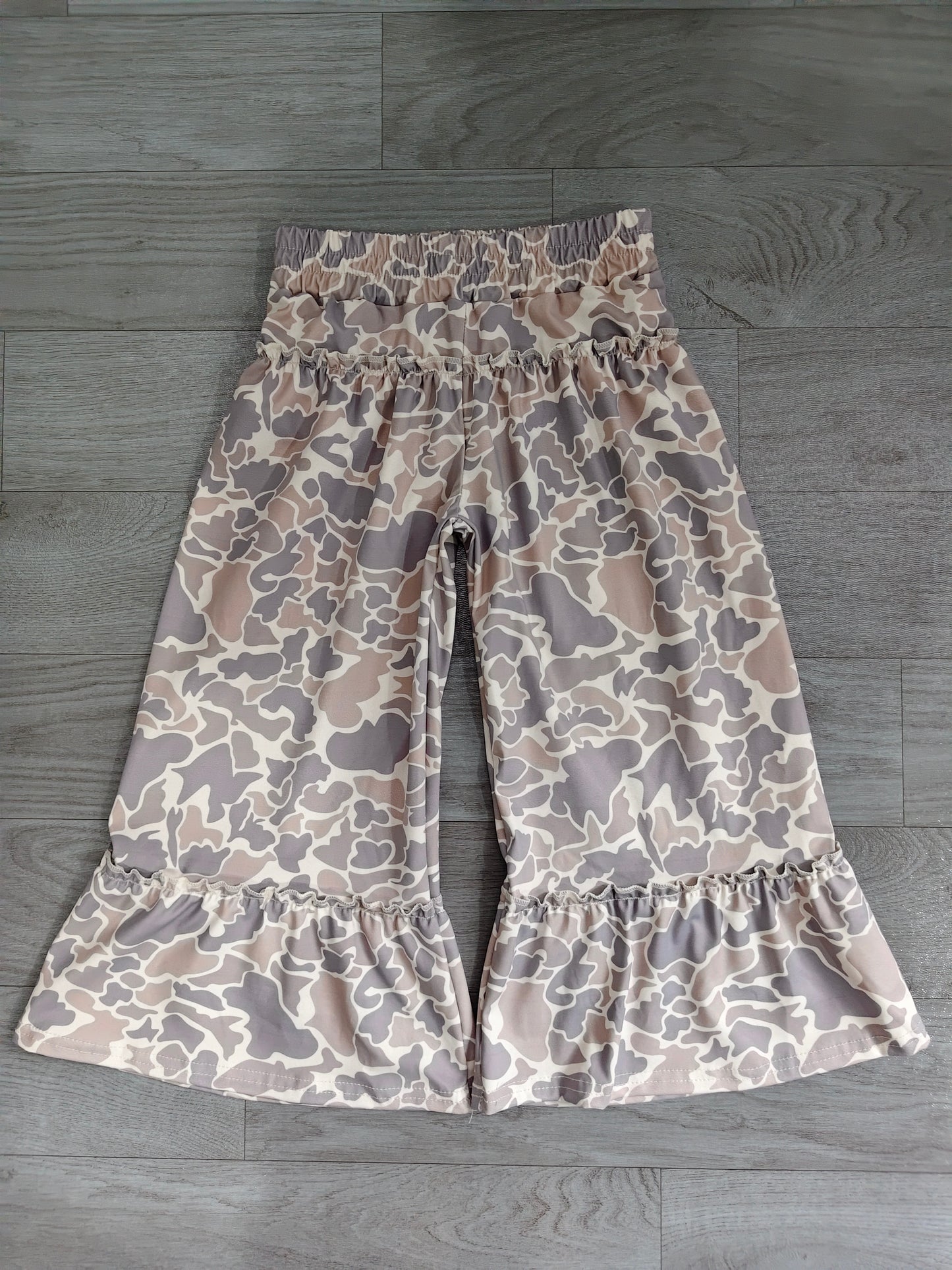 Preorder P1056 Yoga Camo Print Girls Wide Leg Pants  girl outfit 202608