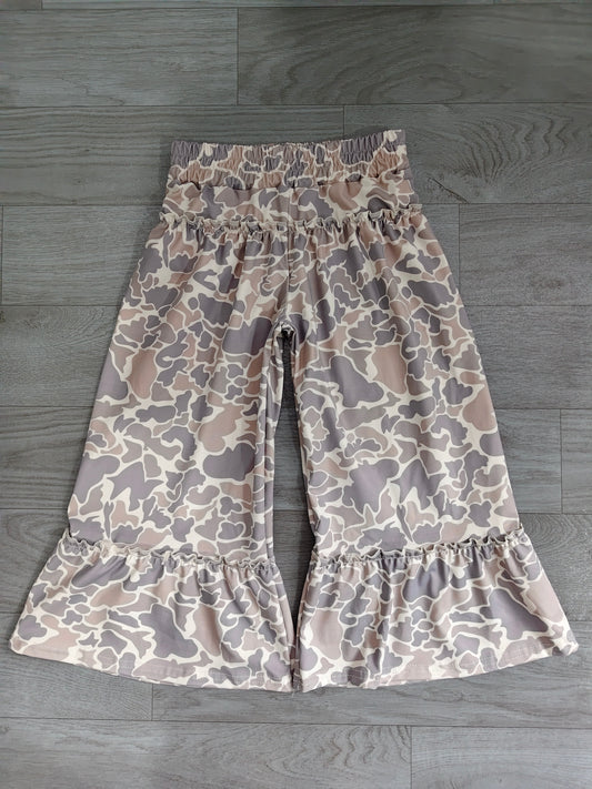 Preorder P1056 Yoga Camo Print Girls Wide Leg Pants  girl outfit 202608
