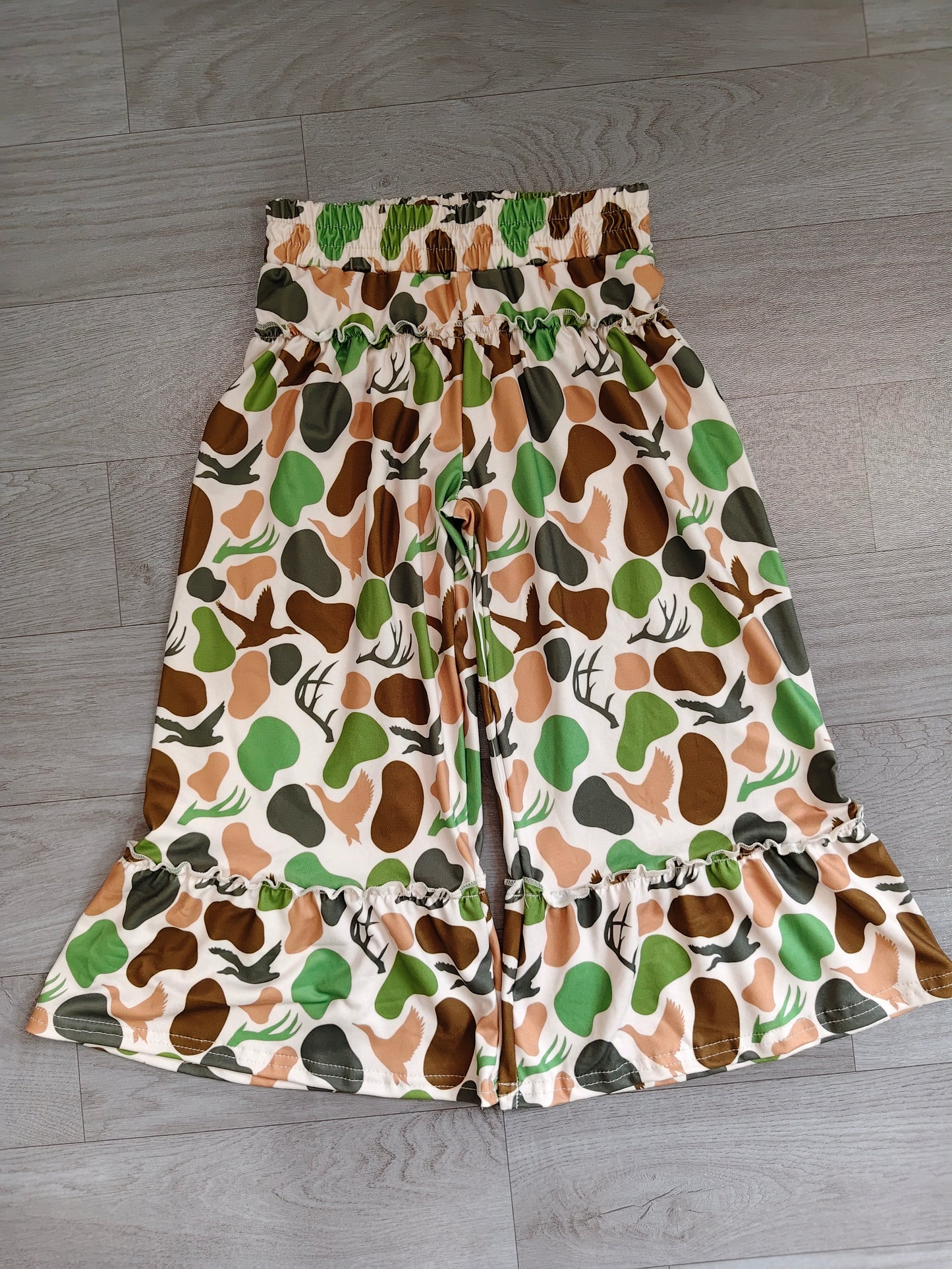 Preorder P1065  Camo Print Girls Wide Leg Pants  girl outfit 202608