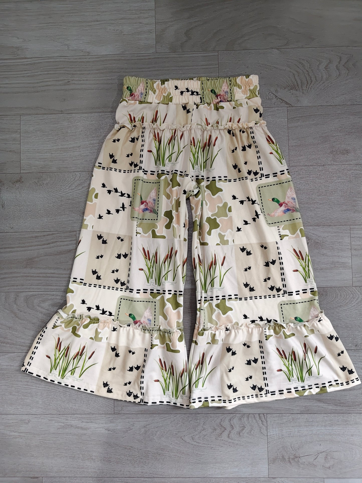 Preorder P1067 Camo Print Girls Wide Leg Pants  girl outfit 202608