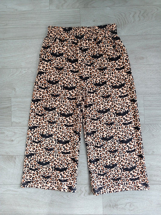 Preorder P1133 Leopard Wave Print Girls Wide Leg Pants  girl outfit 202608