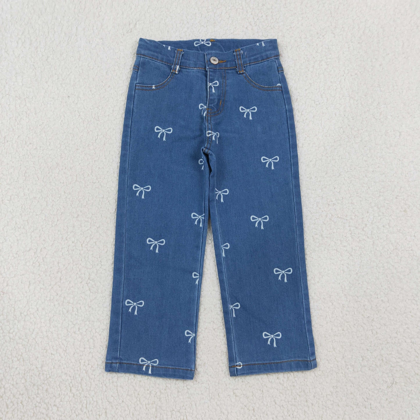 P1149 blue bow boy denim jeans Pants 202608 RTS