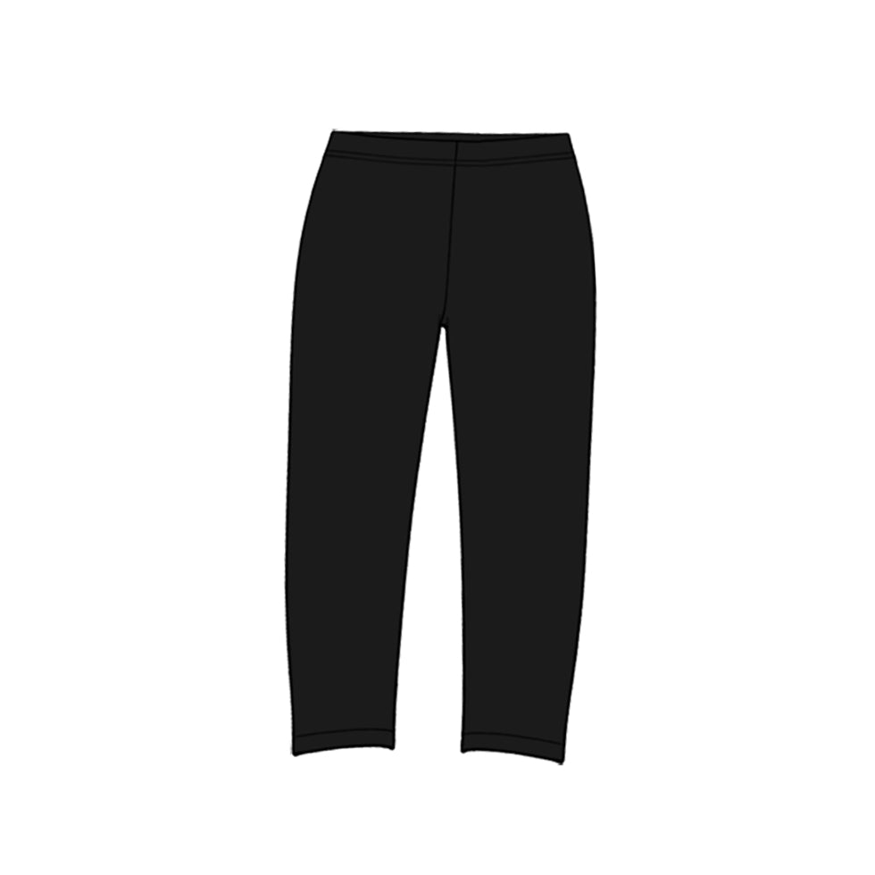 Preorder (moq 5) P1299 Baby Girl Clothes Solid Black Plain Print Yoga Leggings