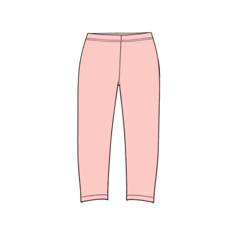 Preorder (moq 5) P1311 Baby Girl Clothes Solid Pink Yoga Pants
