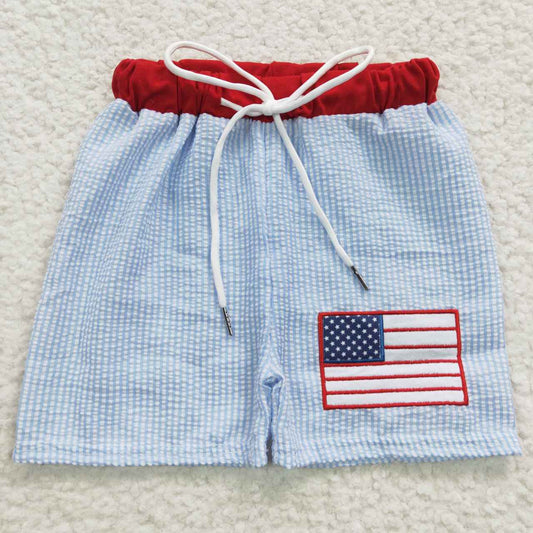 S0135 boy swimming trunks 4th of July  shorts RTS 20230516
