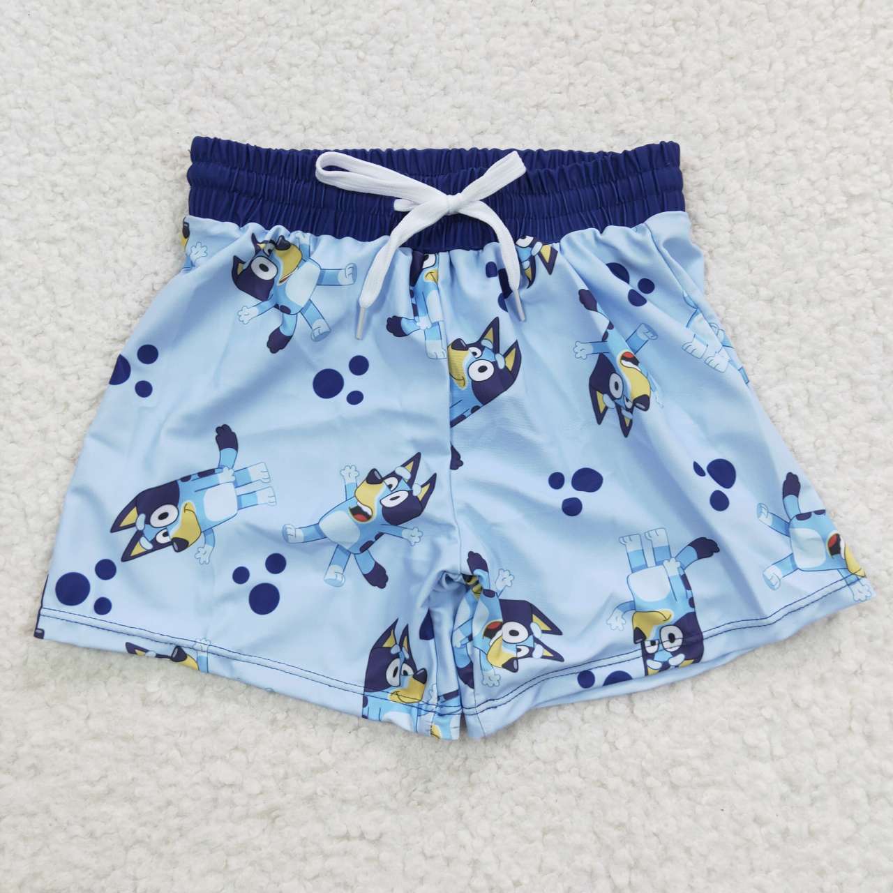 S0137 Western cattoon dog blue boy swimming trunks 20230605 RTS