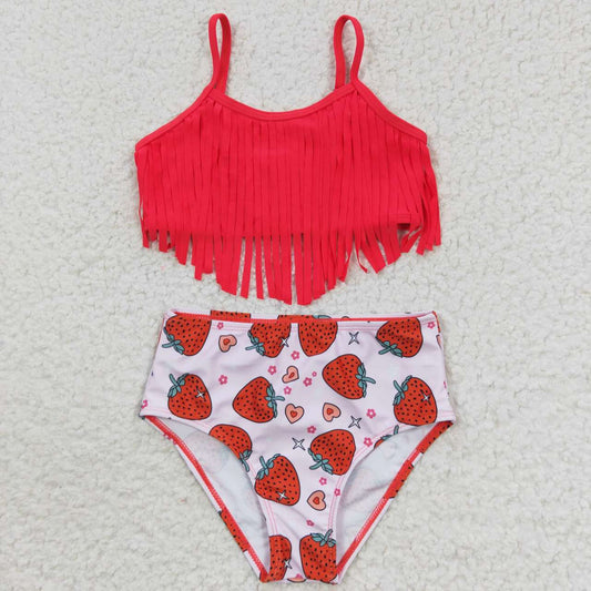 S0142 girls swimwear strawberry swim suit RTS 20230603