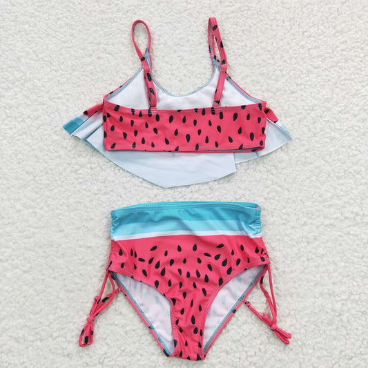 S0138 girls swimwear strawberry swim suit preorder 20230523 RTS