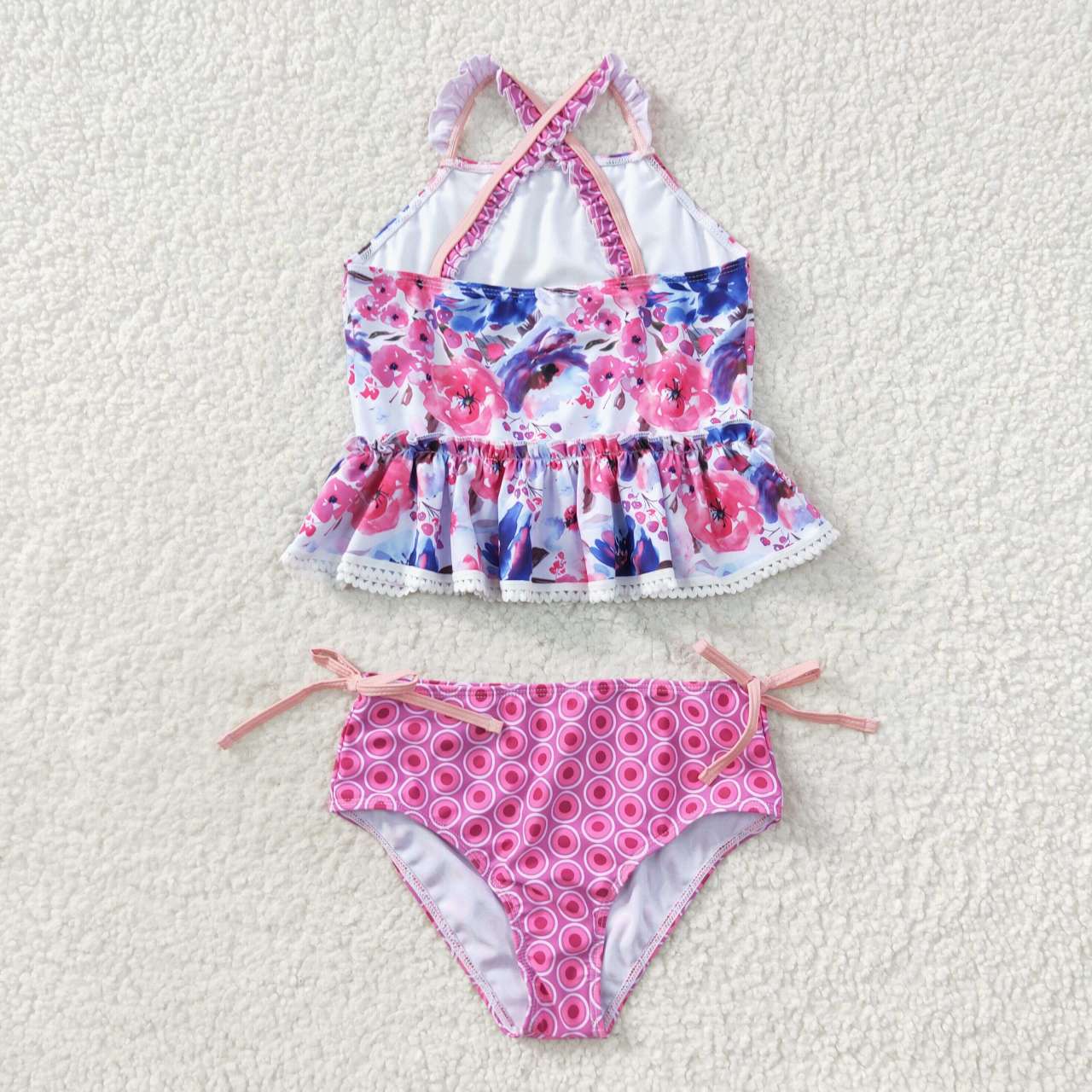 S0156 girl swimwear flowers swim suit RTS 20230810 RTS