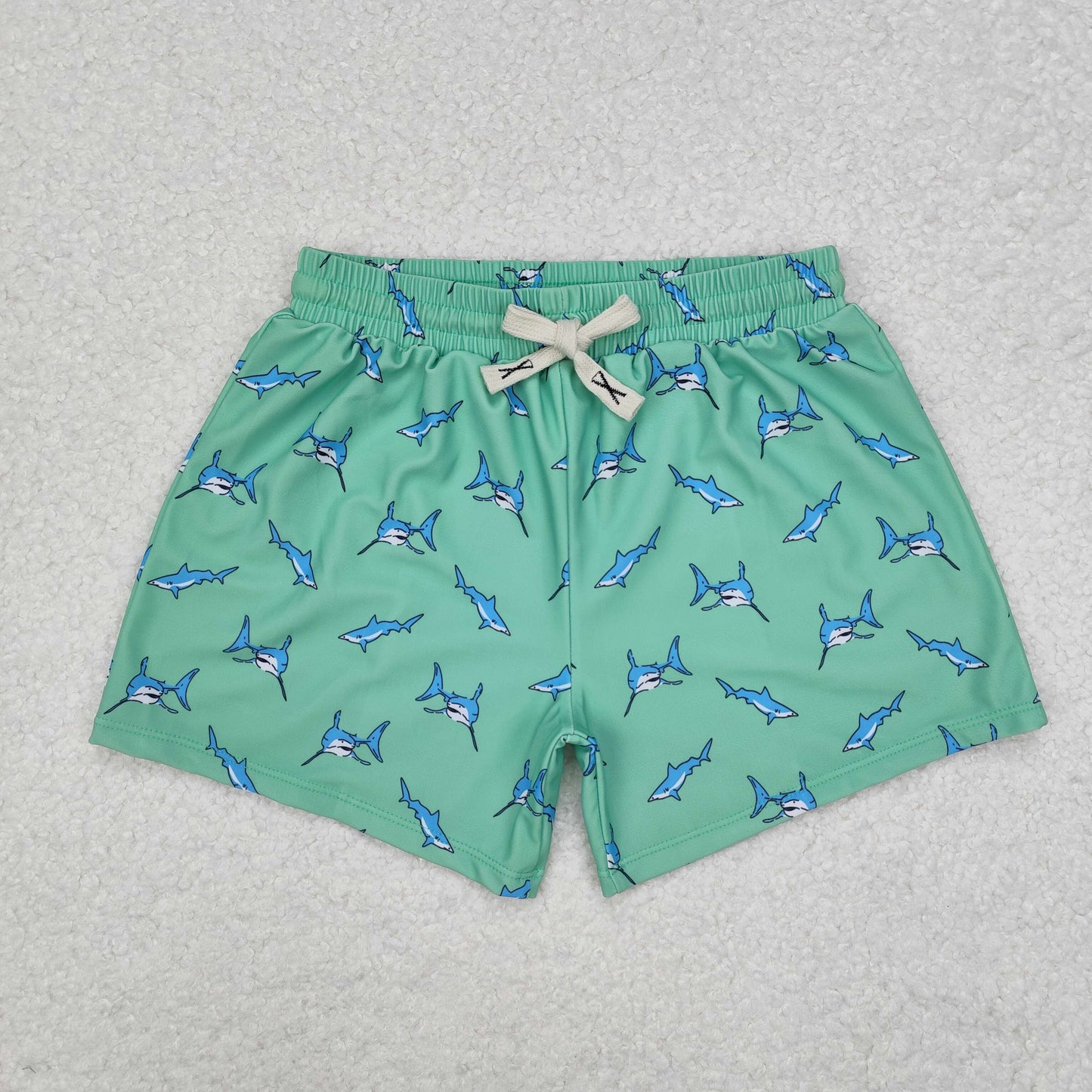 S0173 Western fish print boy swimming trunks shorts 202412 RTS