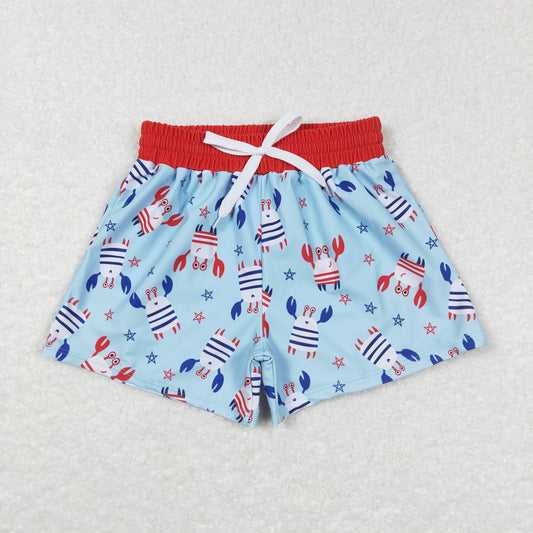 S0187 4th july crab boy swimming trunks shorts 20231204 RTS