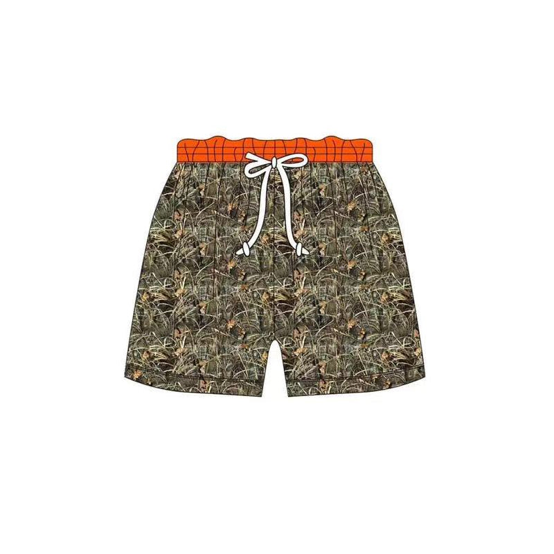 S0195 camo boy orange swimming trunks shorts 202312 RTS