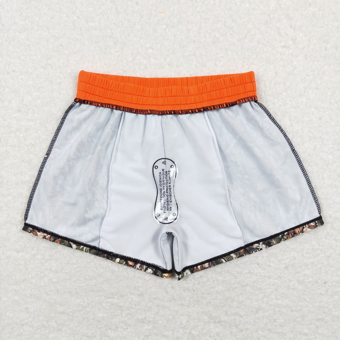 S0195 camo boy orange swimming trunks shorts 202312 RTS