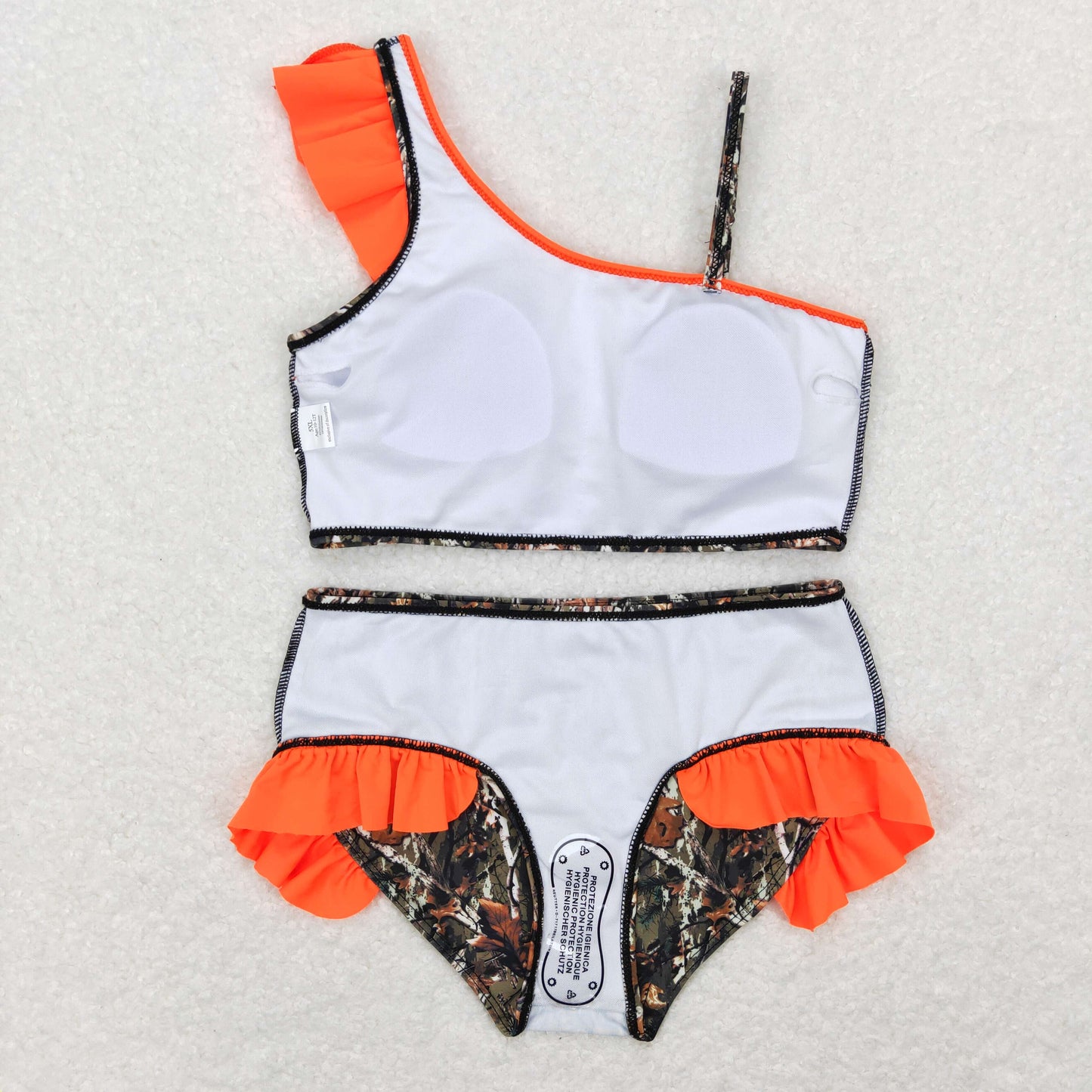 S0197 Orange camo long sleeve girl swimming suit bathing suit 202312