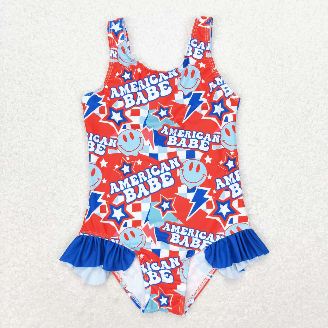 S0214 American babe girl swimming suit bathing suit 202406 rts